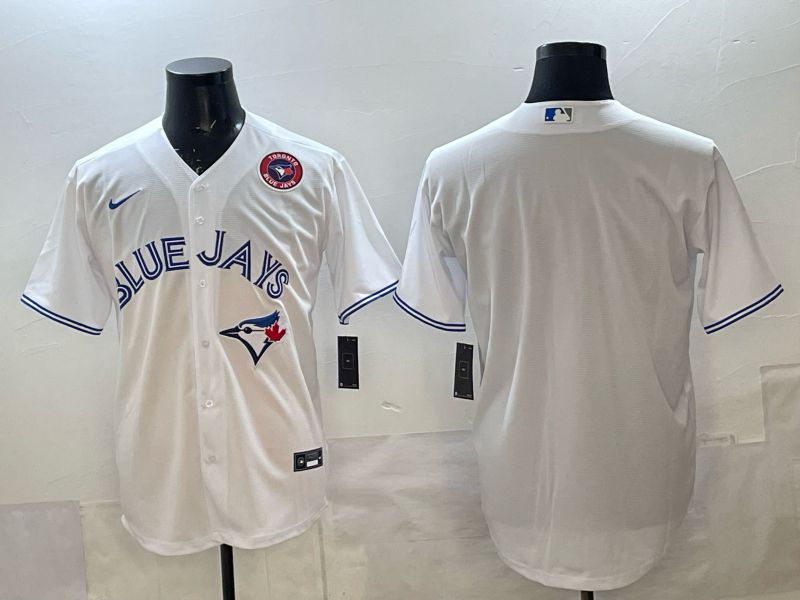 Men 2025 Toronto Blue Jays Blank White Game Nike MLB Jersey style 03->toronto blue jays->MLB Jersey